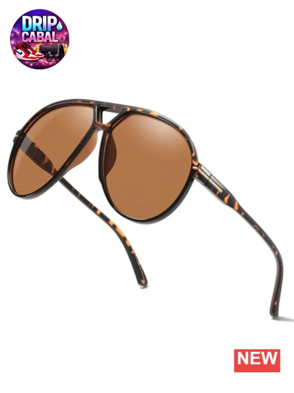 Retro Aviator Square Sunglasses with UV400 Protection